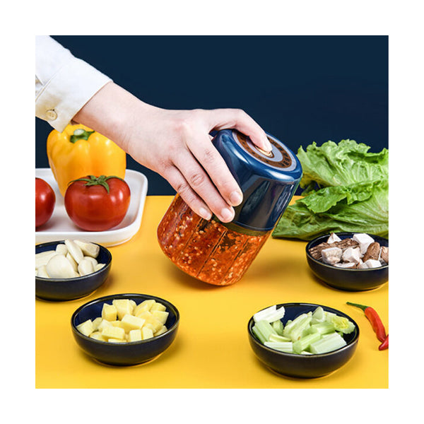 Mobileleb Kitchen & Dining Blue / Brand New Rechargeable Garlic Vegetable Chopper - 10569