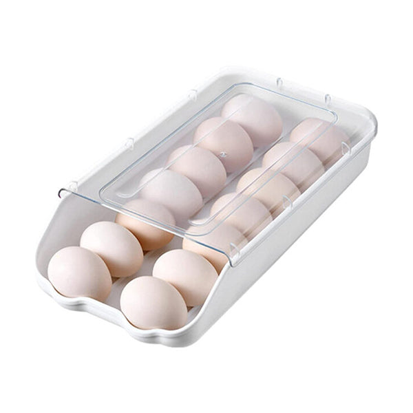 1pc Egg Storage Box, Single Layer Egg Holder Made Of Pet Material,  Transparent