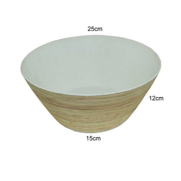 Mobileleb Kitchen & Dining Brown / Brand New Salad Bowl Wooden Melamine Dinnerware 25cm x 12cm x 15cm- 97065