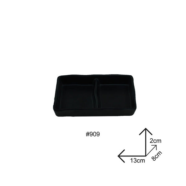 Mobileleb Kitchen & Dining Black / Brand New Sauce Dip Plate Black Melamine Dinnerware - 98909