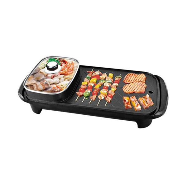 Mobileleb Kitchen & Dining Black / Brand New Smokeless Indoor Baking Flat Pan Double-flavor