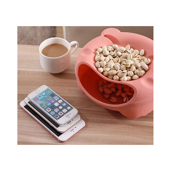 Mobileleb Kitchen & Dining Pink / Brand New Snack Bowl With Phone Holder - 14056