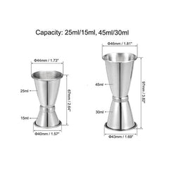 bar measuring cup, jigger stainless steel filling capacity 25 ml