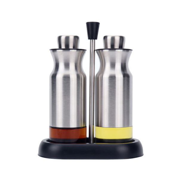 Mobileleb Kitchen & Dining Silver / Brand New Stainless Steel Oil and Vinegar Bottle 2-Piece Set - 10519