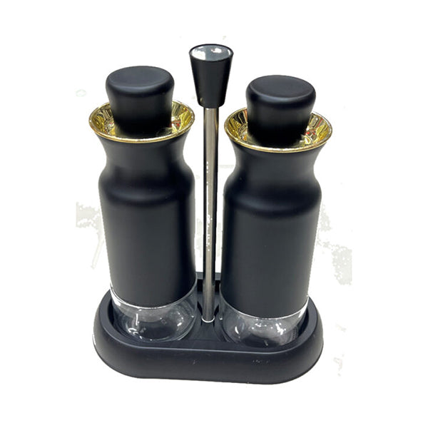 Mobileleb Kitchen & Dining Black / Brand New Stainless Steel Oil and Vinegar Bottle 2-Piece Set - 10519