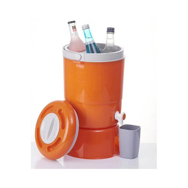 Mobileleb Kitchen & Dining Orange / Brand New Thermos Bottle Barrel Beverage Dispenser Set