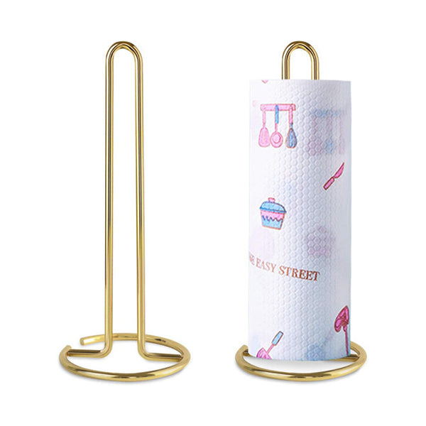 Mobileleb Kitchen & Dining Gold / Brand New Tissue Holder Standing Rack With Weighted Base For Kitchen Counter Top - 11063