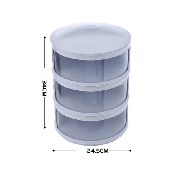 Mobileleb Kitchen & Dining White / Brand New / 3 Transparent Stable Stack-Able Food Insulation Covers Dust-Proof - 96126