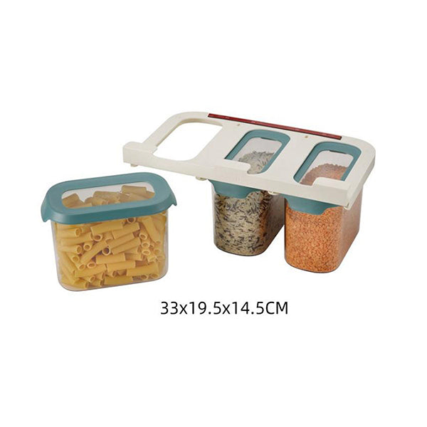 Mobileleb Kitchen & Dining Blue / Brand New Under-Shelf Food Storage Container Set of 3 Pcs - 96264