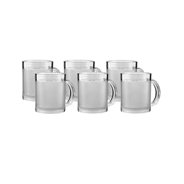 Mobileleb Kitchen & Dining Transparent / Brand New Unique Design Glass Cups x 6 - 97836