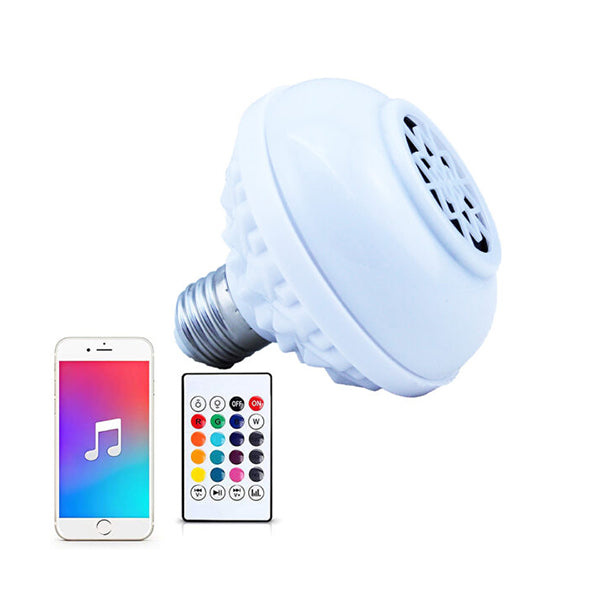 Mobileleb Lighting White / Brand New LED Music Bulb Bluetooth Speaker with Remote - 97109