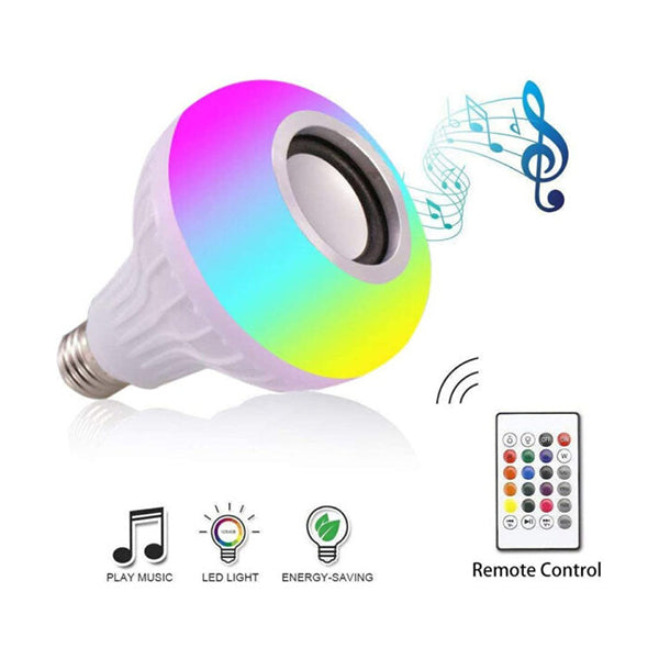 Mobileleb Lighting White / Brand New LED Music Bulb Bluetooth Speaker with Remote - 97112