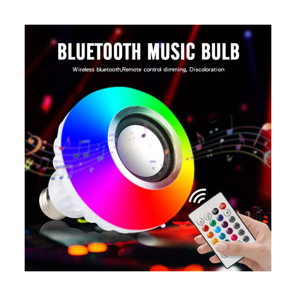 Mobileleb Lighting White / Brand New LED Music Bulb Bluetooth Speaker with Remote - 97114