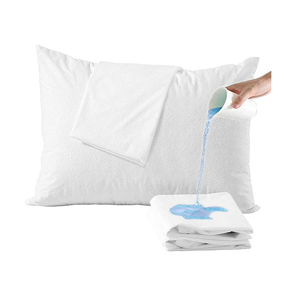 Mobileleb Linens & Bedding White / Brand New / Pillow 50*75CM 100% Cotton Towel Waterproof Pillow - mp001-pillow