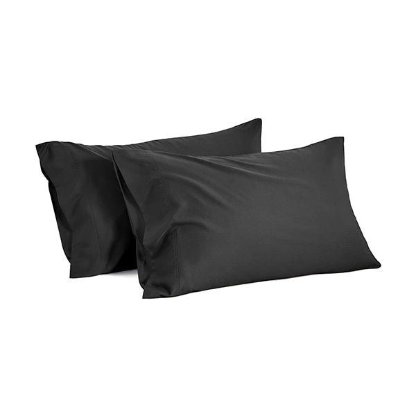 Mobileleb Linens & Bedding Black / Brand New 2-Pack Breathable and Cooling Pillow Cases - 98459, Available in Different Colors