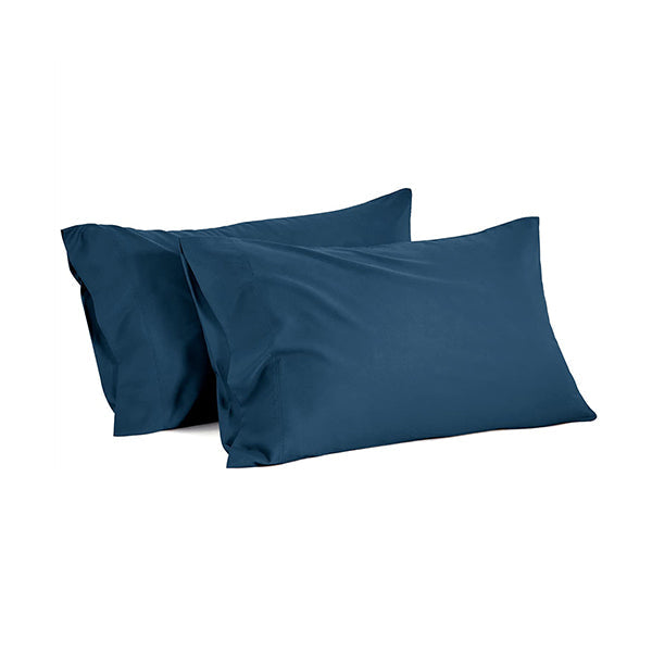 Mobileleb Linens & Bedding Navy / Brand New 2-Pack Breathable and Cooling Pillow Cases - 98459, Available in Different Colors