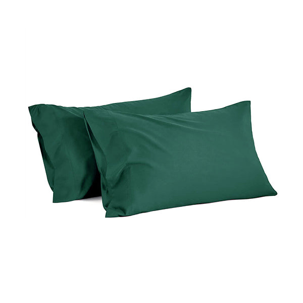 Mobileleb Linens & Bedding Dark Green / Brand New 2-Pack Breathable and Cooling Pillow Cases - 98459, Available in Different Colors