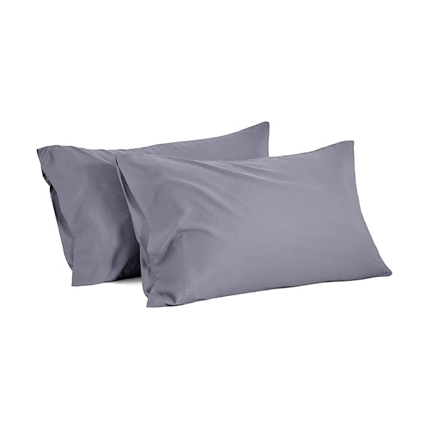 Mobileleb Linens & Bedding Dark Grey / Brand New 2-Pack Breathable and Cooling Pillow Cases - 98459, Available in Different Colors