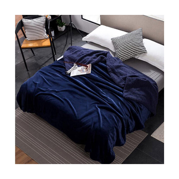 Mobileleb Linens & Bedding Navy / Brand New Blanket Double-layer Thick Warm Blankets 200x230cm - 97376