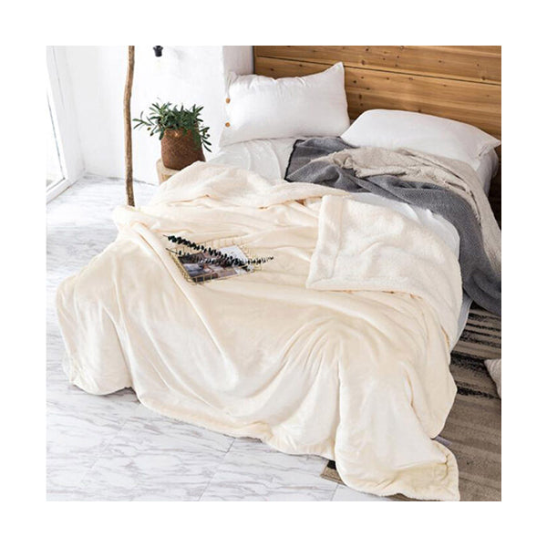 Mobileleb Linens & Bedding White / Brand New Blanket Double-layer Thick Warm Blankets 200x230cm - 97376