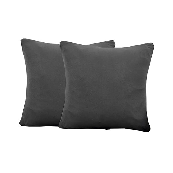 Mobileleb Linens & Bedding Dark Grey / Brand New Cushion Cover 2-Pieces, Slip on Sofa Cushion Covers, Sizes 45 x 45Cm - 12377