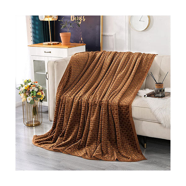 Mobileleb Linens & Bedding Brown / Brand New Double Color Blanket 200x230cm - 97375