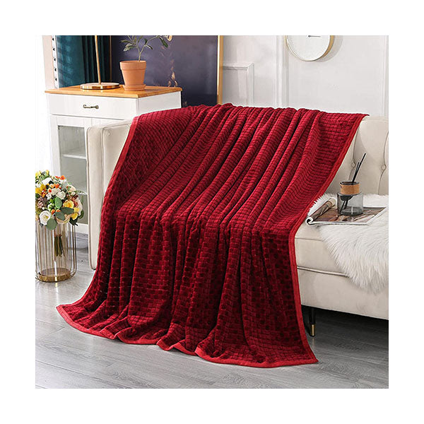 Mobileleb Linens & Bedding Red / Brand New Double Color Blanket 200x230cm - 97375