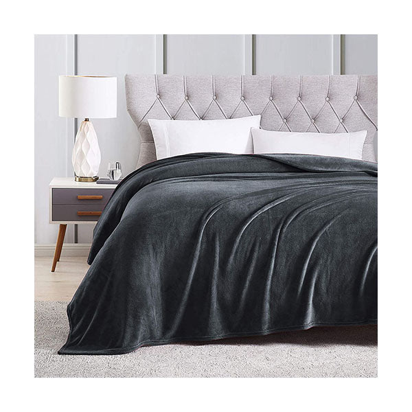 Mobileleb Linens & Bedding Dark Grey / Brand New Fuzzy Soft Blanket, 200*230cm - 97381