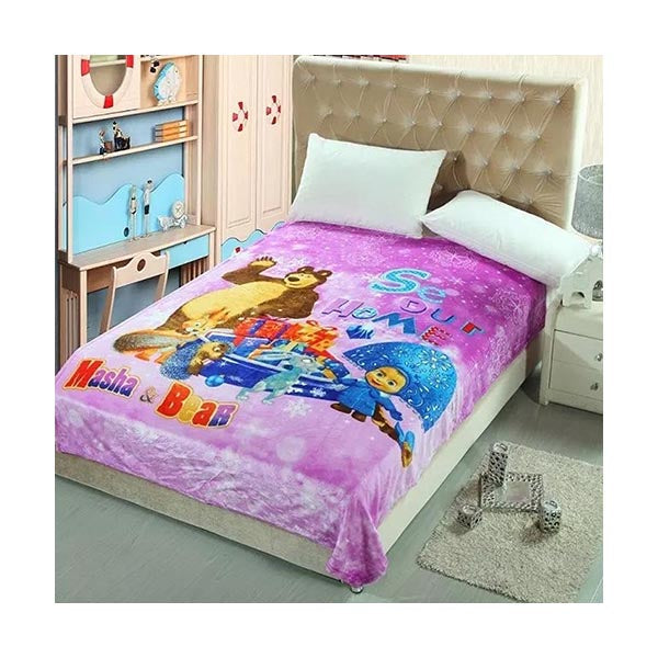 Mobileleb Linens & Bedding Pink / Brand New Masha & Bear Blanket Fleece 160×200 cm - 97384-Masha