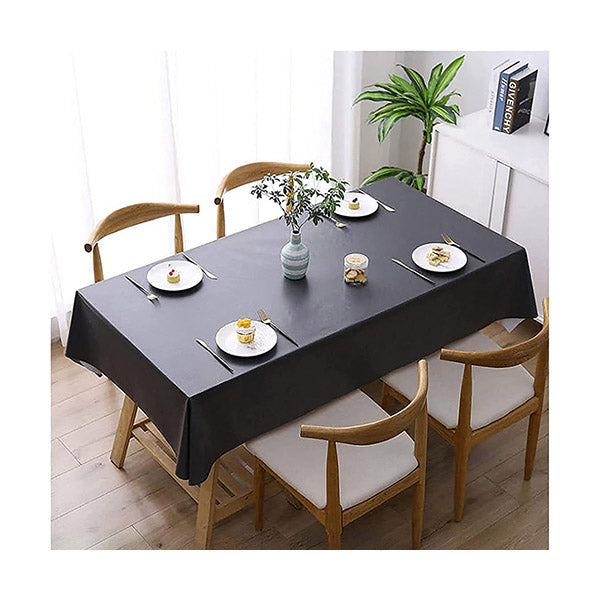 Mobileleb Linens & Bedding Black / Brand New PEVA Rectangle Table Cloth PVC-Free - 97511