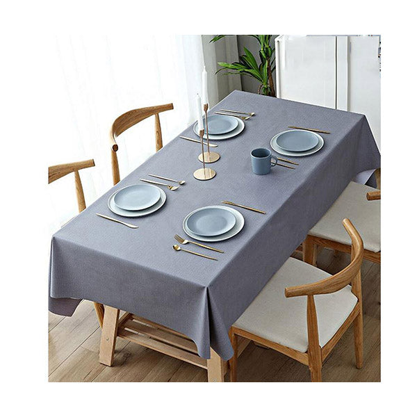Mobileleb Linens & Bedding Grey / Brand New PEVA Rectangle Table Cloth PVC-Free - 97511