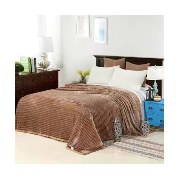 Mobileleb Linens & Bedding Beige / Brand New Super Soft Fleece Blanket - Size, 200*230 Cm - 92937