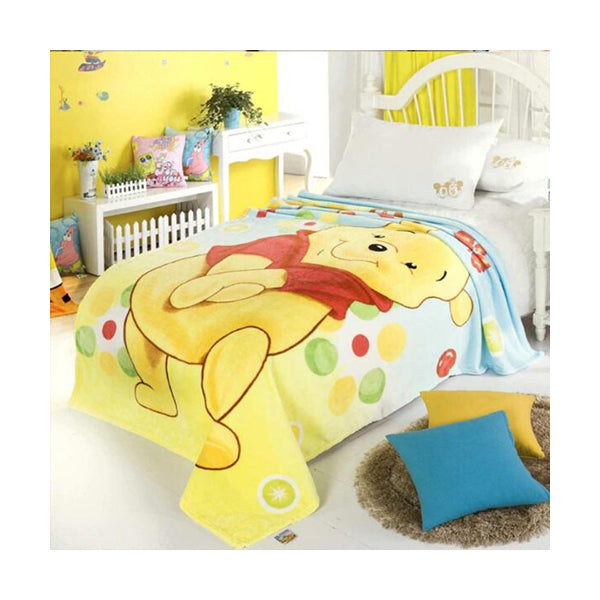 Mobileleb Linens & Bedding Yellow / Brand New Winnie The Pooh Blanket Fleece 130×200 cm - 97384-WINNIE