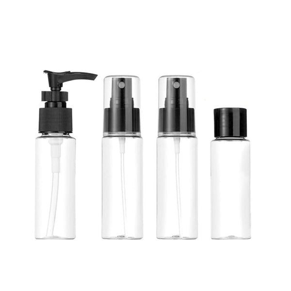Mobileleb Luggage Accessories Transparent / Brand New 4-Piece Travel Bottles Set for Toiletries - 11730