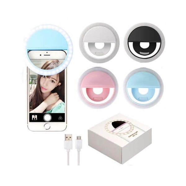 Mobileleb Mini Ring Light for Mobile for Selfies, More Beauty, Phone Clips, Photography Light, Make Up Photography - 13849