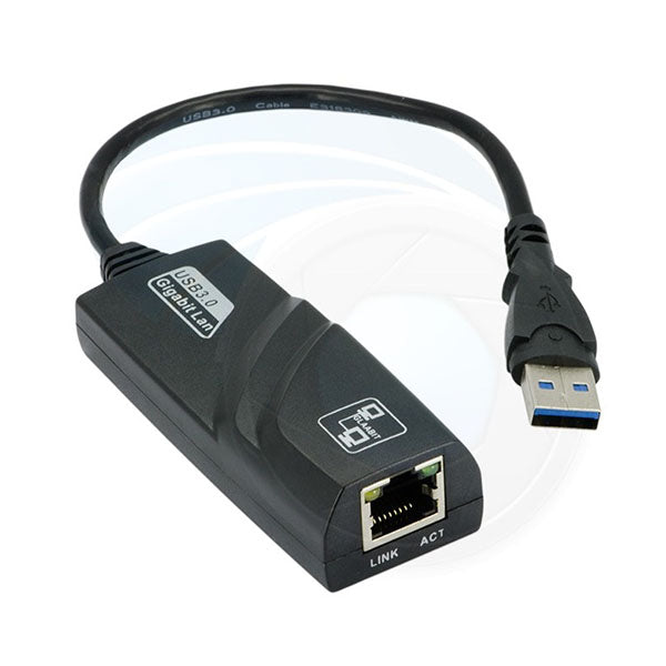Mobileleb Networking Black / Brand New Ethernet Network Adapter USB 3.0 to RJ45 Male to Female 10/100/1000 Mbps Networking - G183B