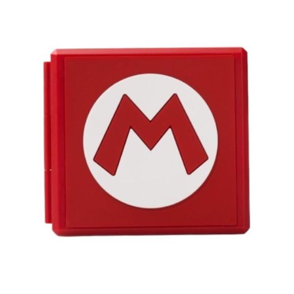 Mobileleb Brand New Nintendo Switch Portable and Slim Hard Shell Case - Shockproof Protective Storage With 12 Cartridge Slots for NS NX (Mario)