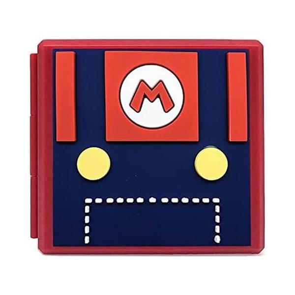 Mobileleb Brand New Nintendo Switch Portable and Slim Hard Shell Case - Shockproof Protective Storage With 12 Cartridge Slots for NS NX (Mario Overall)
