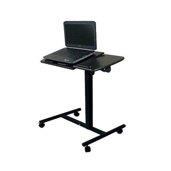 Mobileleb Office Furniture Black / Brand New Rolling Laptop Stand Adjustable Overbed Bedside Table - 78374