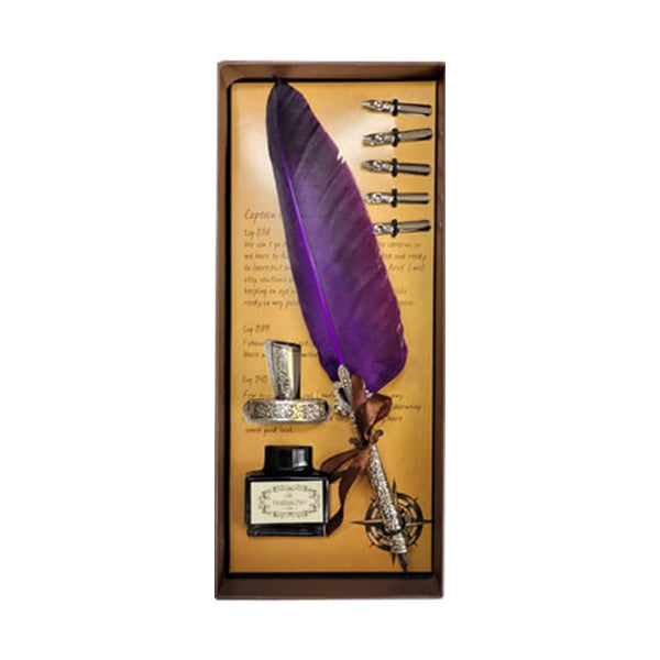Mobileleb Office Instruments Purple / Brand New Retro Vintage Feather Pen - 16008