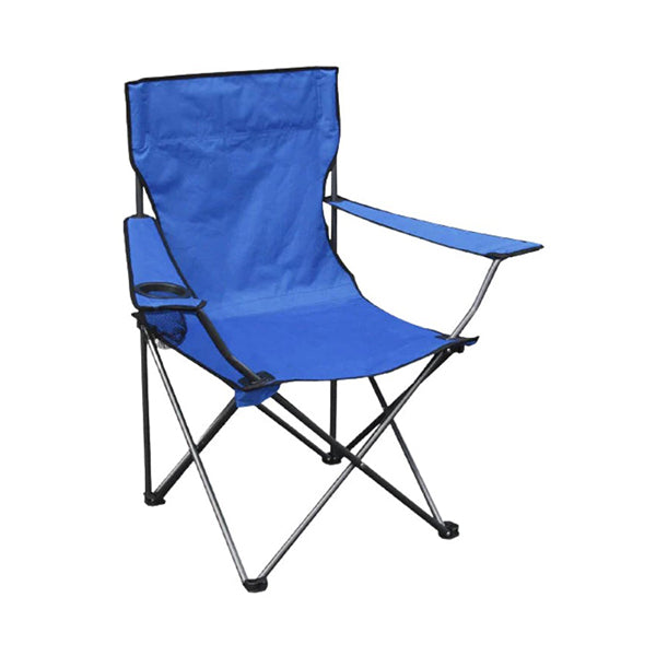 Mobileleb Outdoor Activities Navy Blue / Brand New Folding Chair with Arms Holder