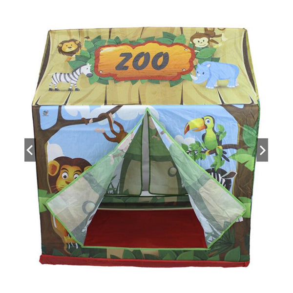 Mobileleb Outdoor Play Equipment Red / Brand New Zoo, Tent Play House for Kids - 98172