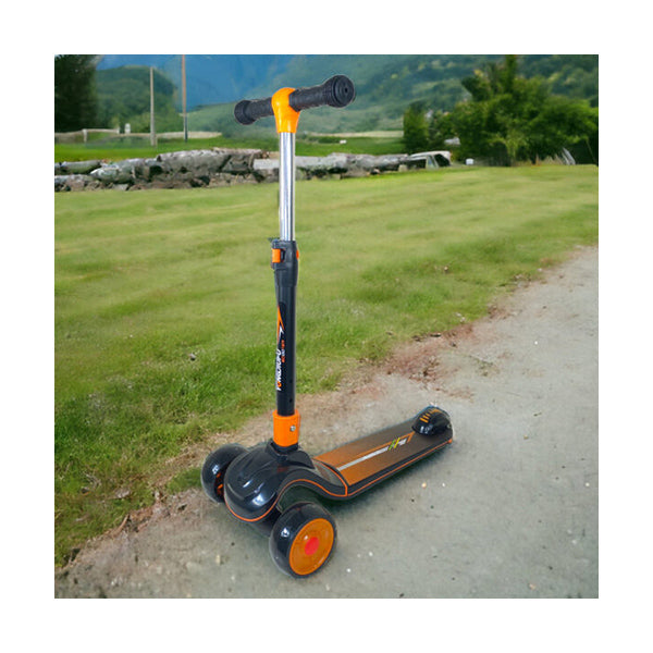 Mobileleb Outdoor Recreation Orange / Brand New 3-Wheel Scooter with Antislip Deck, Adjustable Height Handlebars