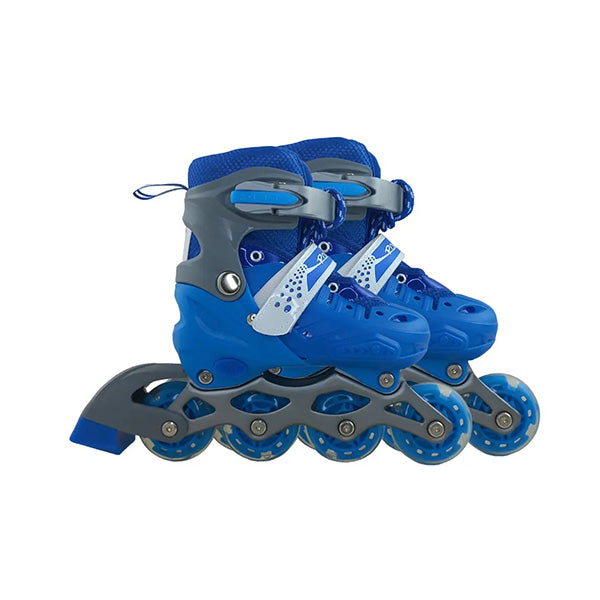 Mobileleb Outdoor Recreation Blue / Brand New Adult & Kids Adjustable Roller Skates with Safety Kits 572AT - 10341 - Large