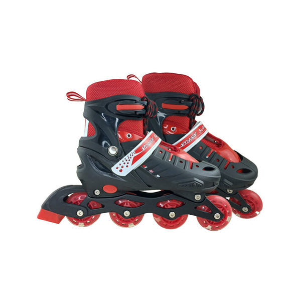 Mobileleb Outdoor Recreation Red / Brand New Adult & Kids Adjustable Roller Skates With Safety Kits 572AT - Size Medium