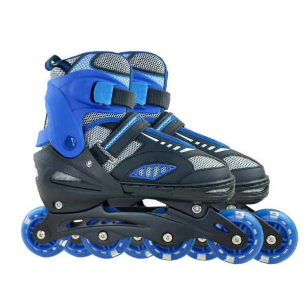 Mobileleb Outdoor Recreation Blue / Brand New Adult & Kids Adjustable Roller Skates With Safety Kits SF-189AT - Small
