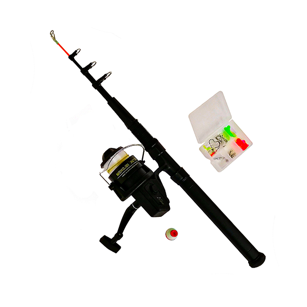 Mobileleb Outdoor Recreation Black / Brand New Beginners Spinning Fishing Rod