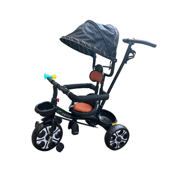 Mobileleb Outdoor Recreation Black / Brand New Elegant Kids Tricycle with Push Bar #12-1