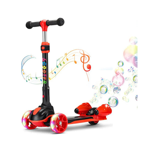 Mobileleb Outdoor Recreation Red / Brand New EN71 Kids Foldable 3-Wheel Electric Scooter