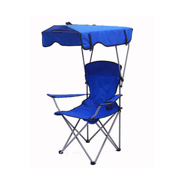 Mobileleb Outdoor Recreation Blue / Brand New Foldable Camp Chair with Shade Canopy - 2023-AB2